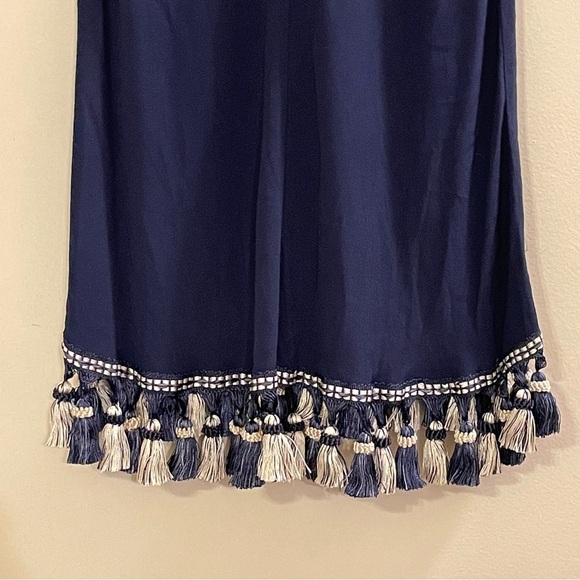 REFORMATION NWOT Taurus Tassel Mini Dress in Navy - Picture 4 of 7